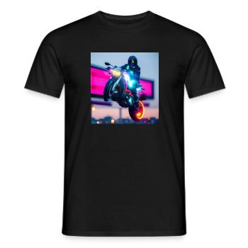 Motorbike - Men's T-Shirt - black - Front - AI Model Male 178 light (178cm)