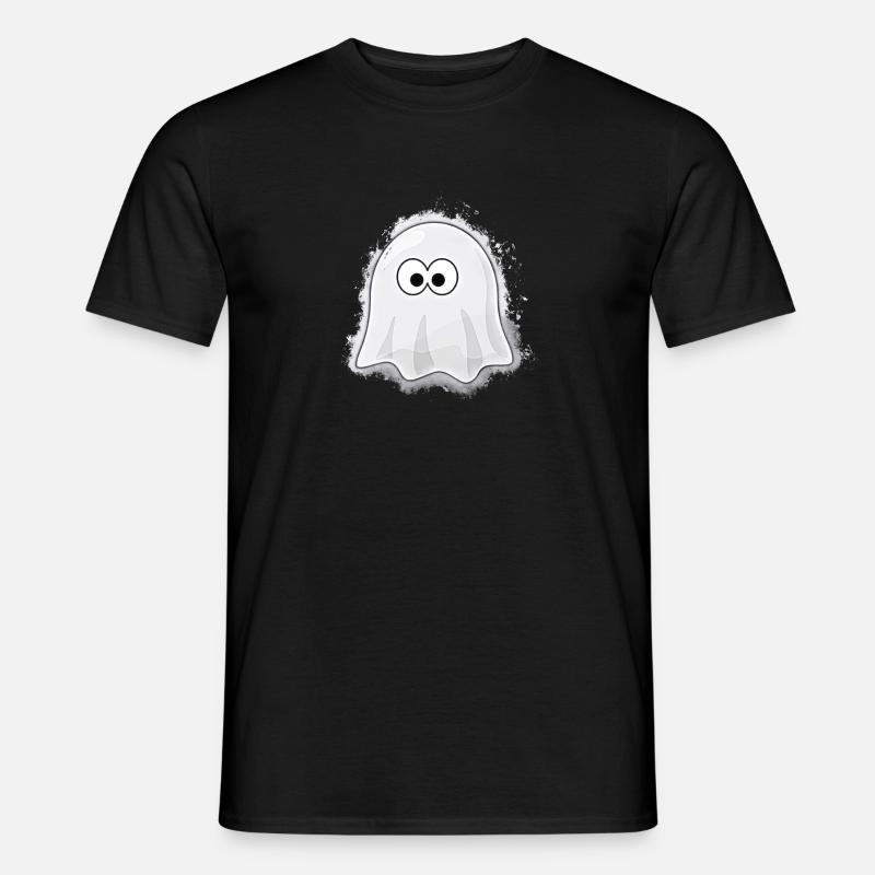 Geist Halloween hell glühend - Männer T-Shirt - Schwarz