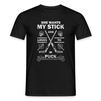 Eishockey Schlittschuhe Trainer Wintersport - Männer T-Shirt - Schwarz - Vorne - AI Model Male 178 light (178cm)