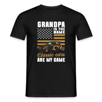 Auto Musclecar Mechaniker Sportwagen - Männer T-Shirt - Schwarz - Vorne - AI Model Male 178 light (178cm)