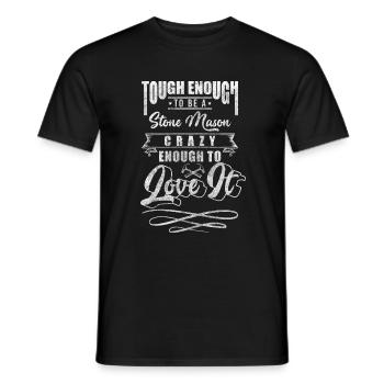Sculpteur, tailleur de pierre, compagnon, artisan - T-shirt homme - noir - Devant - AI Model Male 178 light (178cm)
