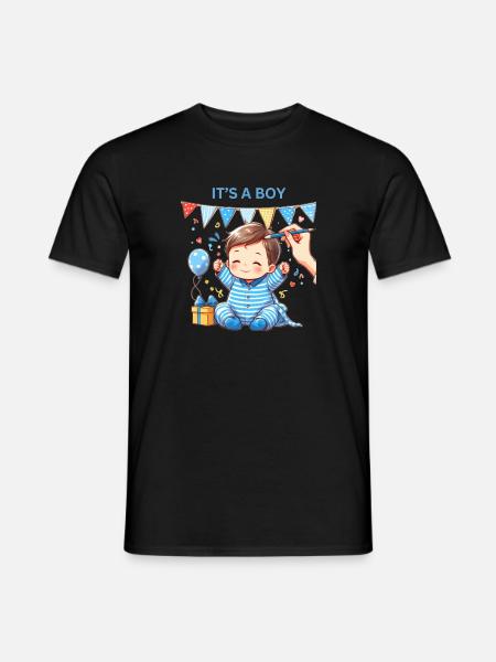 It s a Boy - Männer T-Shirt - Schwarz