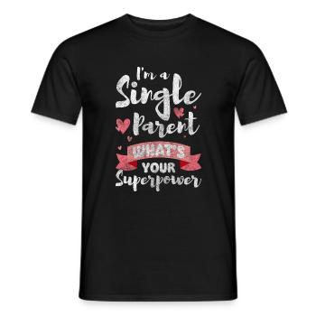 Single Parent Partner Mother - Men's T-Shirt - black - Front - AI Model Male 178 light (178cm)