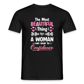 Célébration de l’émancipation féminine de la femme - T-shirt homme - noir - Devant - AI Model Male 178 light (178cm)