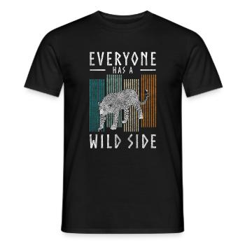 Leopard Big Cat - Men's T-Shirt - black - Front - AI Model Male 178 light (178cm)
