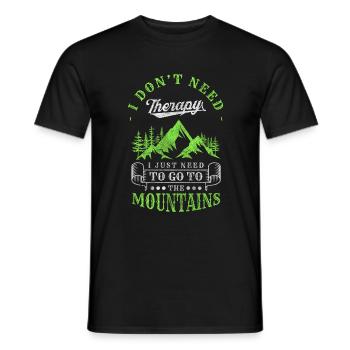 Mountaineers Hikers Mountaineering Climbing wall - Men's T-Shirt - black - Front - AI Model Male 178 light (178cm)