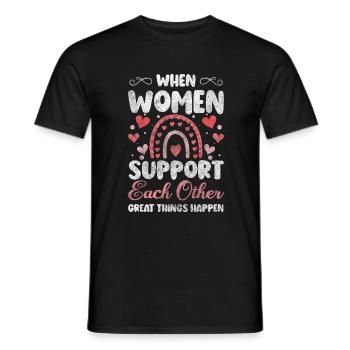 Femme - T-shirt homme - noir - Devant - AI Model Male 178 light (178cm)