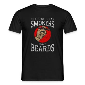 Fumer cigare Soirée des hommes Cuba plaisir - T-shirt homme - noir - Devant - AI Model Male 178 light (178cm)