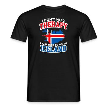 Iceland - Men's T-Shirt - black - Front - AI Model Male 178 light (178cm)
