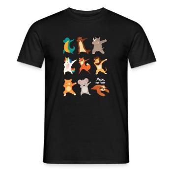 Dabbing Animals, Nope Not Today, Dab Dance - Männer T-Shirt - Schwarz - Vorne - AI Model Male 178 light (178cm)