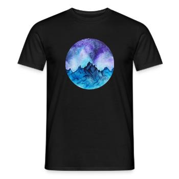 montagnes - T-shirt homme - noir - Devant - AI Model Male 178 light (178cm)