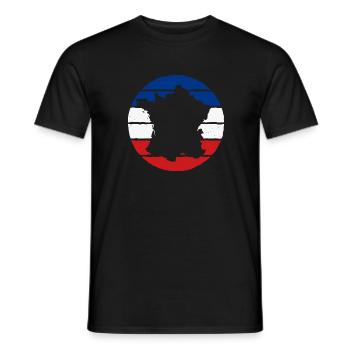 Frankreich Flagge Trikolore Französische Fahne - Männer T-Shirt - Schwarz - Vorne - AI Model Male 178 light (178cm)