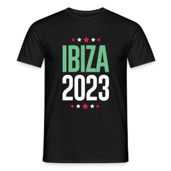 Ibiza 2023 - Männer T-Shirt - Schwarz - Vorne - AI Model Male 178 light (178cm)