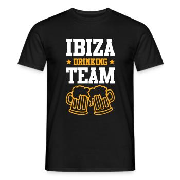 Ibiza Drinking Team - Men's T-Shirt - black - Front - AI Model Male 178 light (178cm)