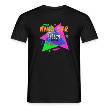 Kind der 80er - Scheisse, bin ich schon so alt? - Männer T-Shirt - Schwarz - Vorne - AI Model Male 178 light (178cm)