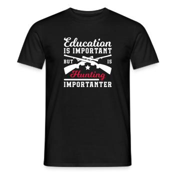Hunting Is Importanter - Männer T-Shirt - Schwarz - Vorne - AI Model Male 178 light (178cm)