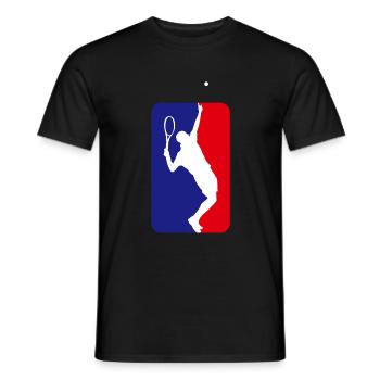 Tennis Logo - T-shirt homme - noir - Devant - AI Model Male 178 light (178cm)