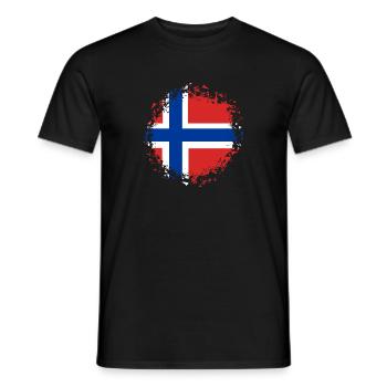 Norvège Drapeau de la Scandinavie - T-shirt homme - noir - Devant - AI Model Male 178 light (178cm)
