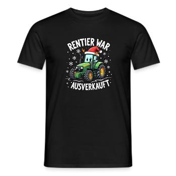 Rentier war ausverkauft traktor - Männer T-Shirt - Schwarz - Vorne - AI Model Male 178 light (178cm)