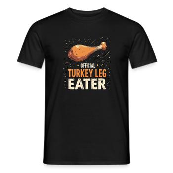 Mangeur officiel de cuisses de dinde - T-shirt homme - noir - Devant - AI Model Male 178 light (178cm)