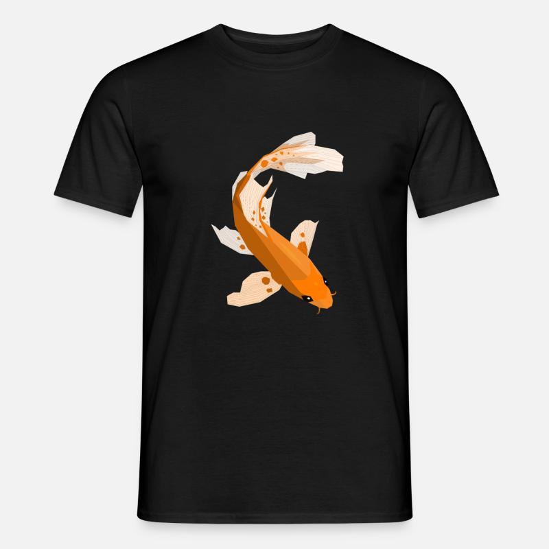 Geometric Koi - Männer T-Shirt - Schwarz
