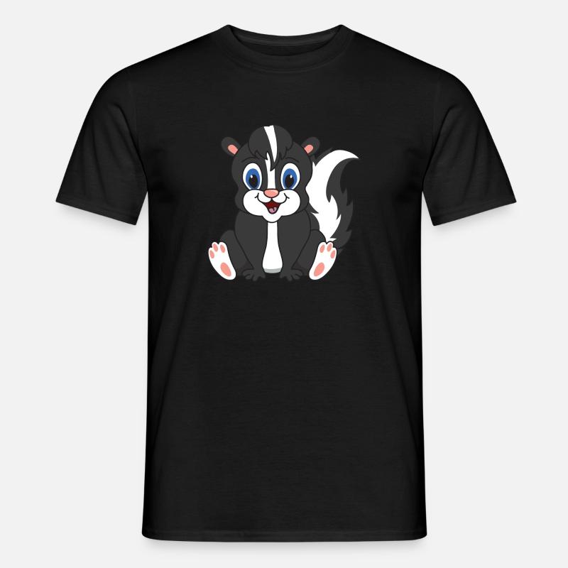 Stinktier - Männer T-Shirt - Schwarz