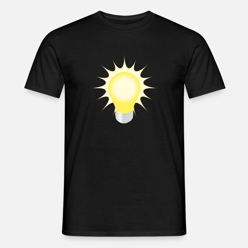 Glühbirne - Männer T-Shirt - Schwarz