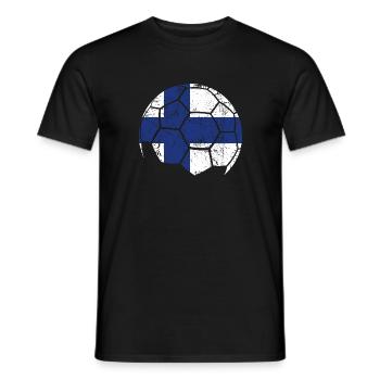 Finlande Ballon de football Football - T-shirt homme - noir - Devant - AI Model Male 178 light (178cm)