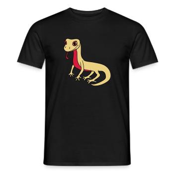 lézard gecko serpent reptile - T-shirt homme - noir - Devant - AI Model Male 178 light (178cm)