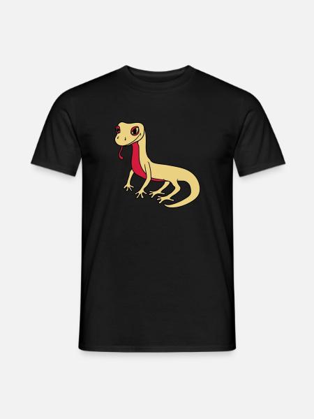 lézard gecko serpent reptile - T-shirt homme - noir