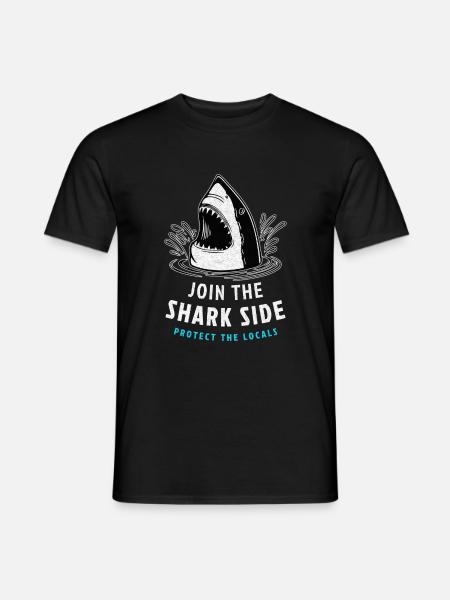 Haie Join the Shark Side - Protect the Locals Hai - T-shirt homme - noir