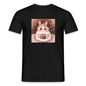 Fluffiges Tierchen - Männer T-Shirt - Schwarz - Vorne - AI Model Male 178 light (178cm)