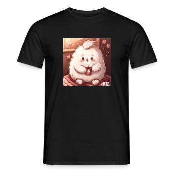 Animal moelleux - T-shirt homme - noir - Devant - AI Model Male 178 light (178cm)