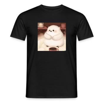 Fluffiges Tierchen - Männer T-Shirt - Schwarz - Vorne - AI Model Male 178 light (178cm)