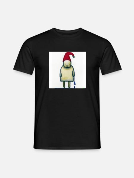 einsamer Weihnachts Mann - Männer T-Shirt - Schwarz