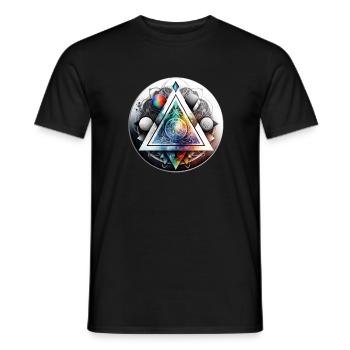 triangle et cercle mystique géométric et futuriste - T-shirt homme - noir - Devant - AI Model Male 178 light (178cm)