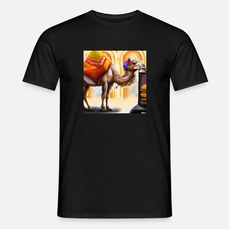 Kamel in der digitalen Kunst - Männer T-Shirt - Schwarz