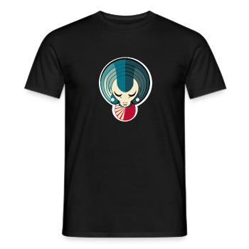 Abstract Widder - Männer T-Shirt - Schwarz - Vorne - AI Model Male 178 light (178cm)