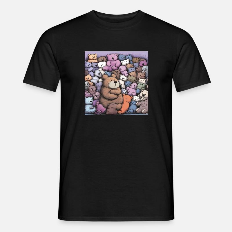 Comic style teddy bears - Männer T-Shirt - Schwarz