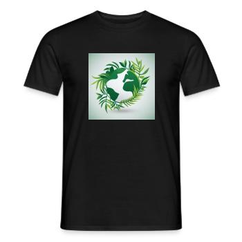 Nachhaltige Welt - Männer T-Shirt - Schwarz - Vorne - AI Model Male 178 light (178cm)