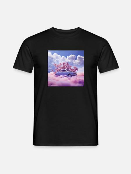 Auto über den Wolken - Männer T-Shirt - Schwarz