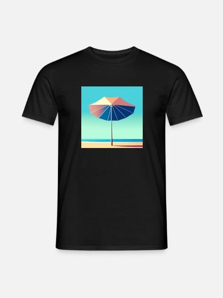 Sonnenschirm - Männer T-Shirt - Schwarz