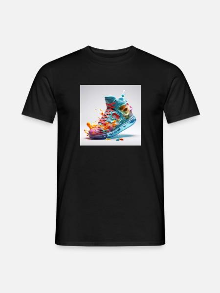 Sneaker in Vollfarbe - Männer T-Shirt - Schwarz