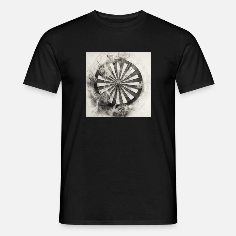 Dartboard Dartscheibe Winkingerschild - Männer T-Shirt - Schwarz