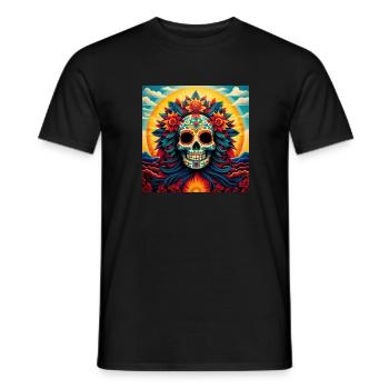 mexican sun artwork death - Männer T-Shirt - Schwarz - Vorne - AI Model Male 178 light (178cm)