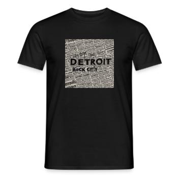 Detroit Rock - Männer T-Shirt - Schwarz - Vorne - AI Model Male 178 light (178cm)