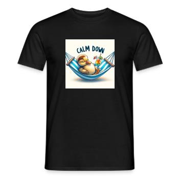 Du calme - T-shirt homme - noir - Devant - AI Model Male 178 light (178cm)