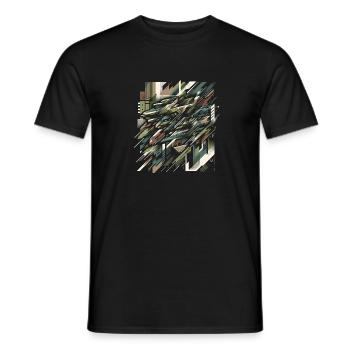Camouflage Burst - Men's T-Shirt - black - Front - AI Model Male 178 light (178cm)