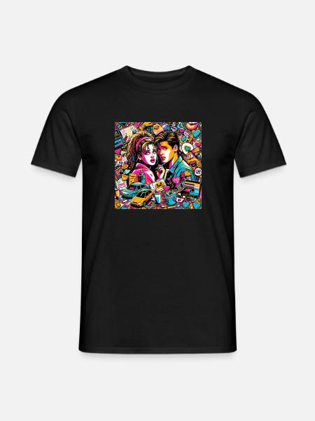 90s romantic - Männer T-Shirt - Schwarz