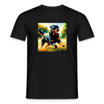 Rottweiler - Men's T-Shirt - black - Front - AI Model Male 178 light (178cm)